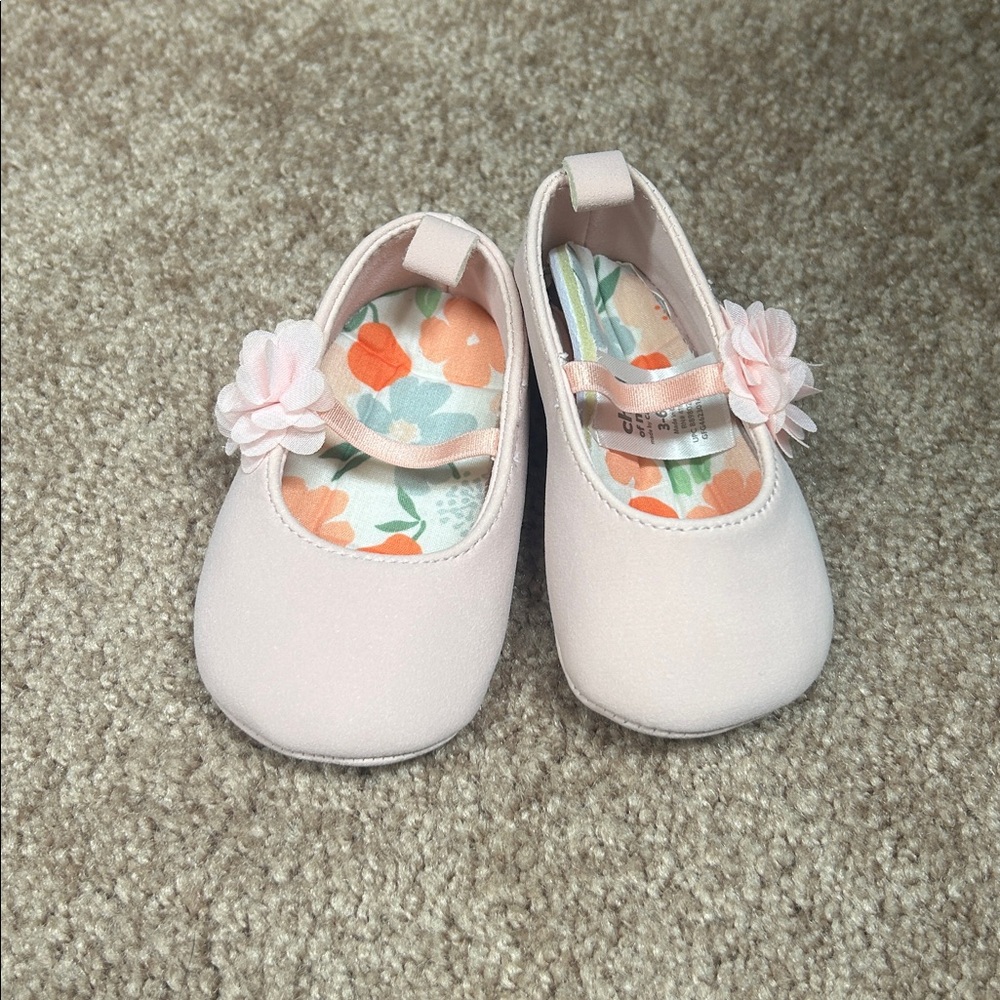 Child of Mine pink Baby Dress Shoes with Flower Detail bind d1 1d